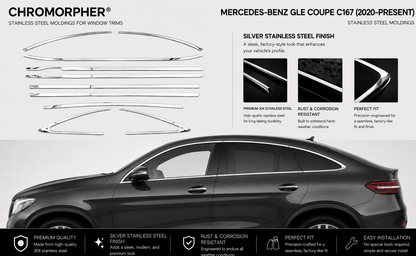 Mercedes-Benz GLE Coupe C167 (2020–2025) Stainless Steel Window Trim Moldings