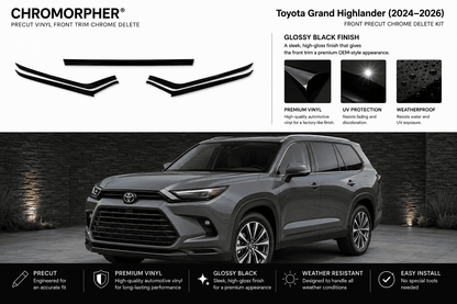 Toyota Grand Highlander (2024–2026) Precut Chrome Delete
