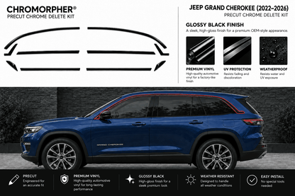 Jeep Grand Cherokee (2022–2026) Precut Chrome Delete Kit