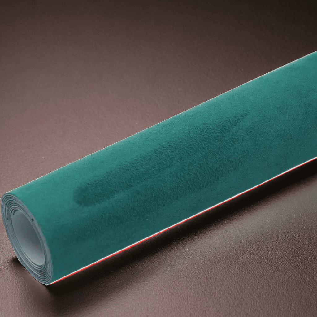 ChroMorpher Suede Touch Interior Vinyl roll in teal, perfect for adding a vibrant, soft texture to car interiors.