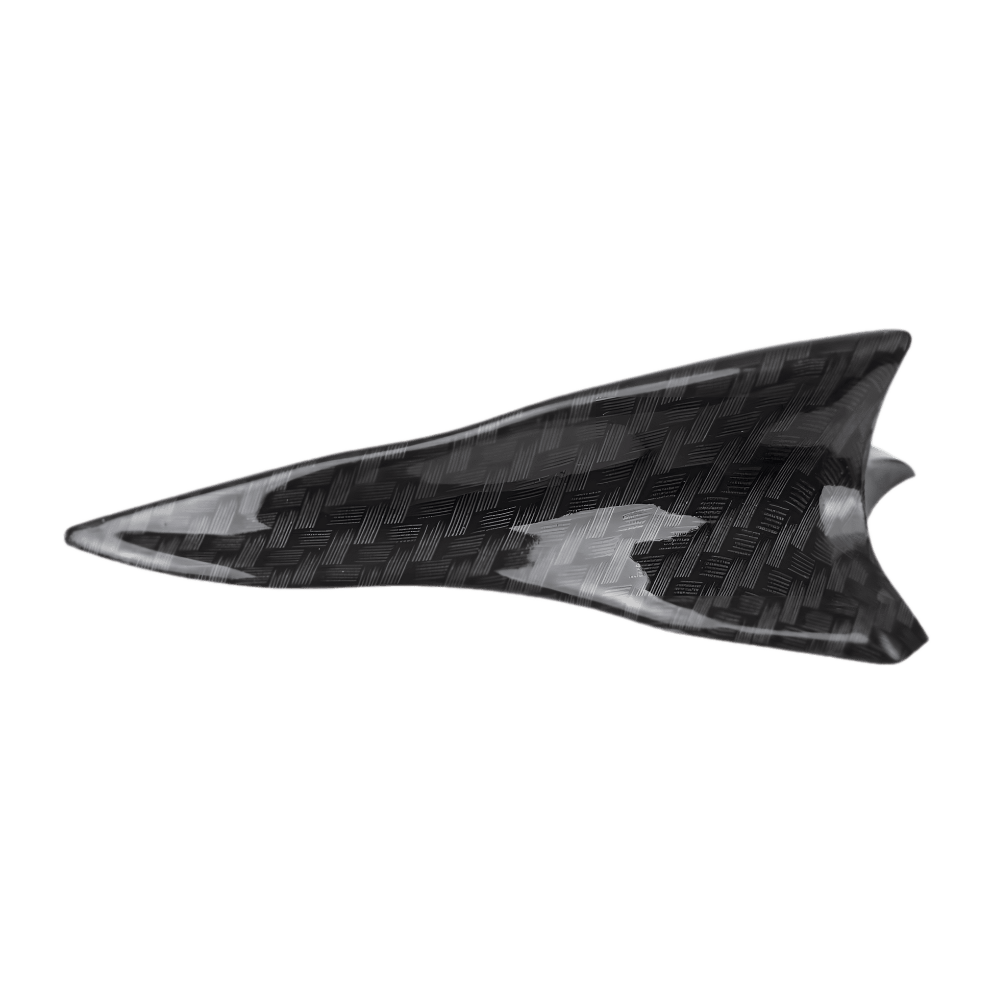 A sleek carbon fiber vortex generator fin designed for enhanced aerodynamics and downforce improvement. Features a lightweight yet durable carbon fiber pattern finish, ideal for reducing drag and improving vehicle stability. Perfect for universal car applications, including sedans, sports cars, and SUVs.