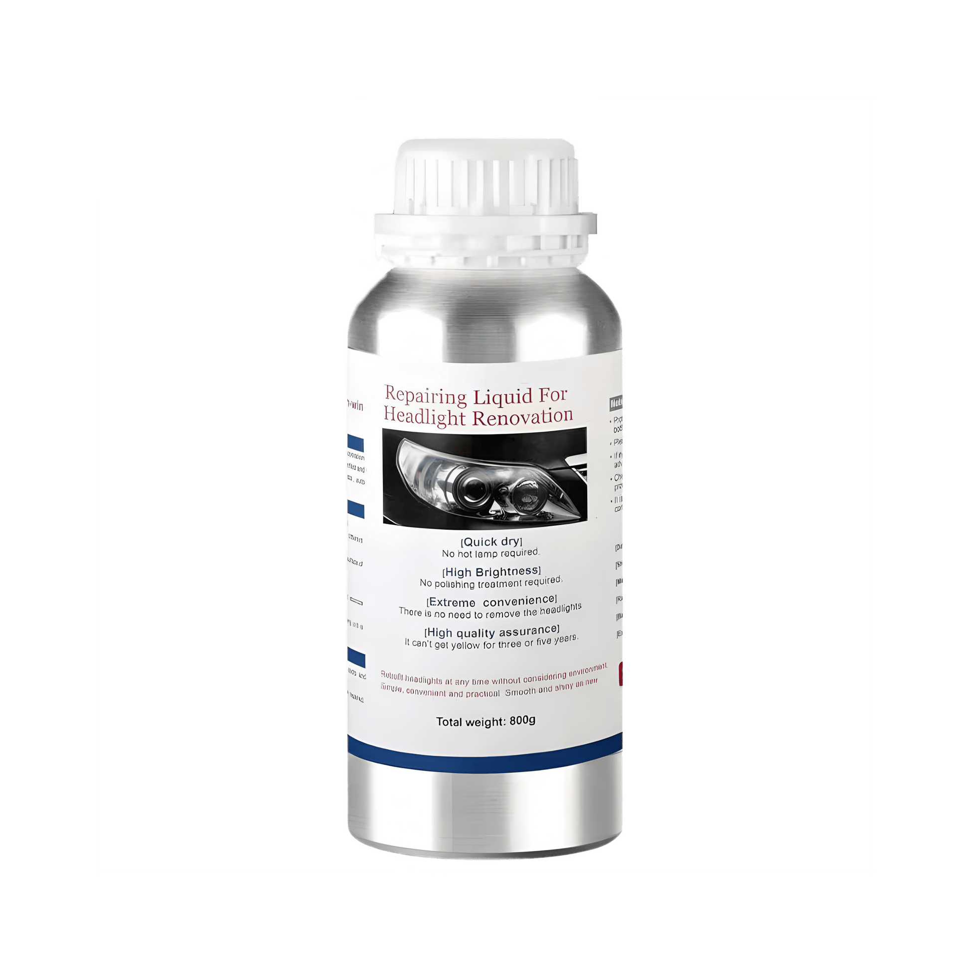 ChroMorpher Headlight Renovation Repair Liquid – 800g bottle designed to restore and brighten headlights, providing quick drying, high brightness, and long-lasting results without requiring polishing treatment.