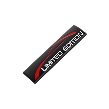 ChroMorpher Limited Edition Car Emblem – Black and red 3D car decal with a sleek design, highlighting "LIMITED EDITION" for an exclusive touch on vehicles.
