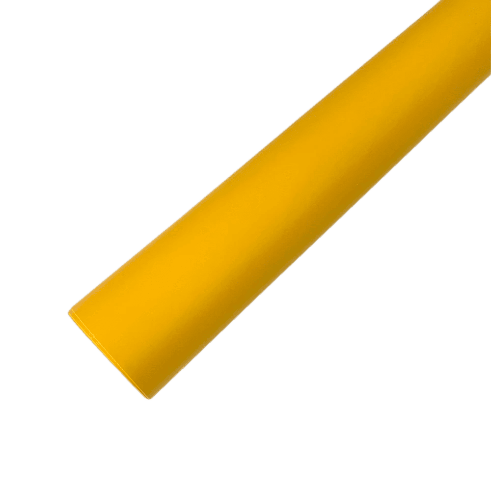 A roll of ChroMorpher Matte Yellow Vinyl with a vibrant yellow color and a sleek matte finish, perfect for vibrant and durable surface transformations.