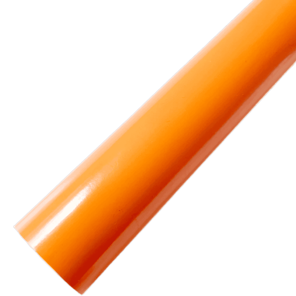 A vibrant roll of ChroMorpher Orange Gloss Vinyl featuring a bold, glossy orange finish, perfect for adding a dynamic and eye-catching touch to any customization project.