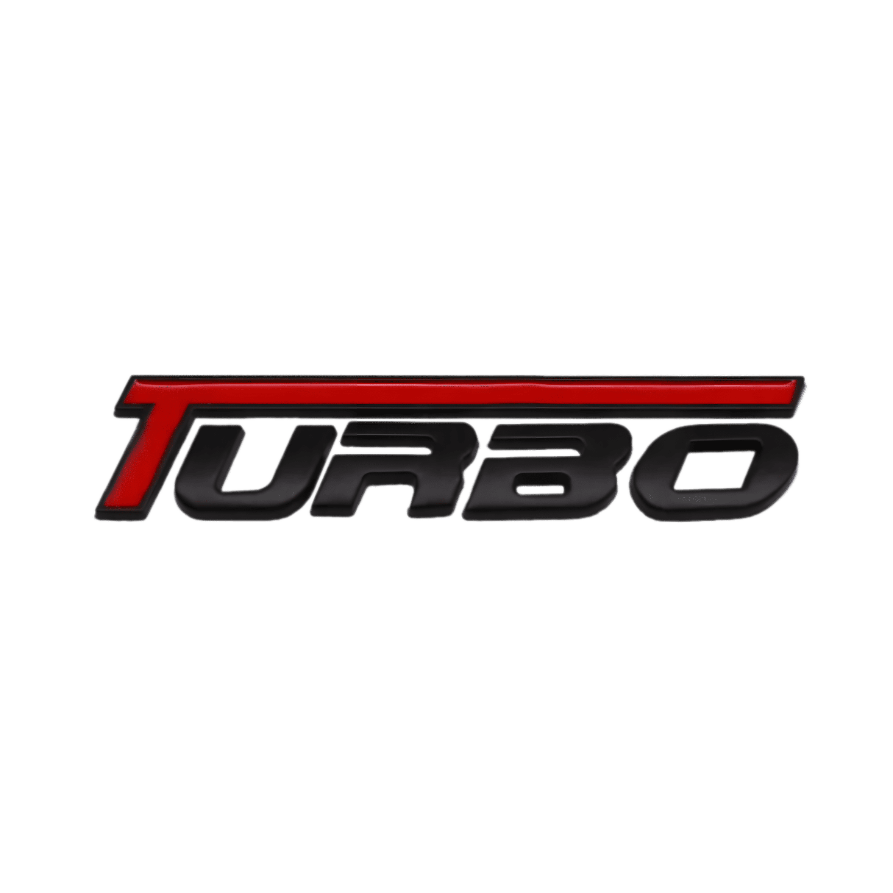 ChroMorpher Red & Black 3D Turbo Emblem featuring the word 