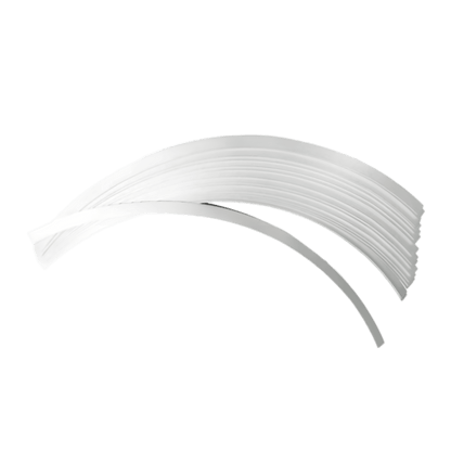 A set of ChroMorpher Reflective Rim Stripe Decals in sleek white. These premium, weatherproof vinyl strips enhance wheel style and improve visibility in low-light conditions, offering a stylish and functional upgrade for cars, motorcycles, and trucks.