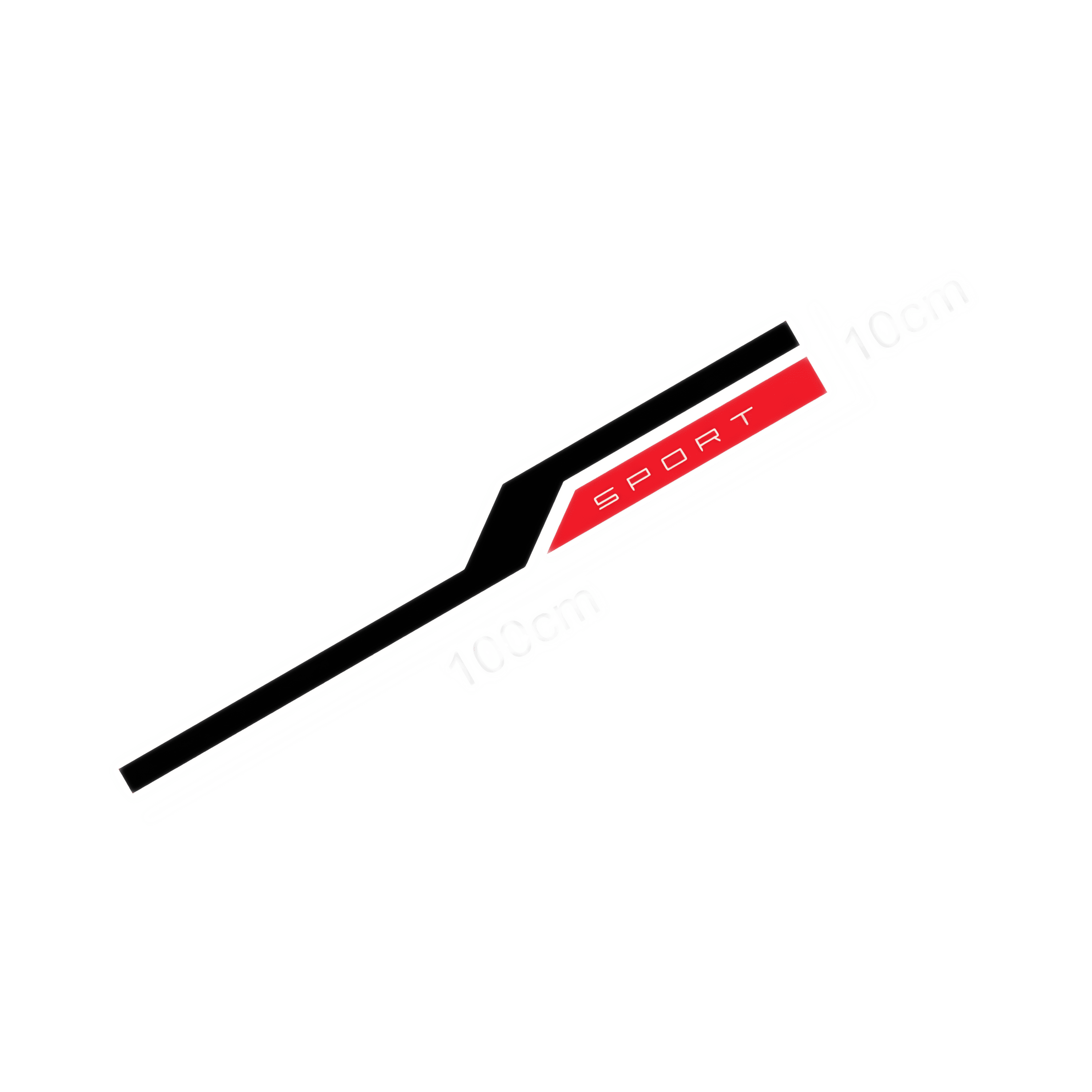 A sleek black and red 