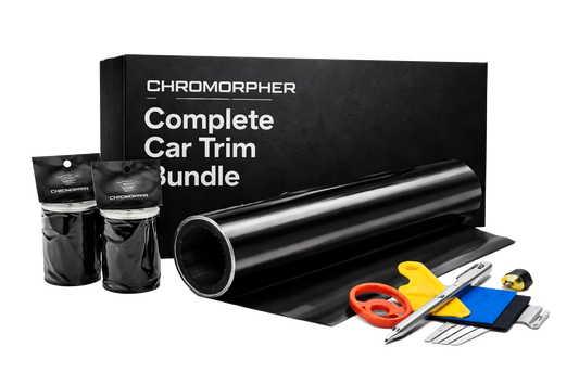Chromorpher Complete car tirm bundle box with its contents outside.