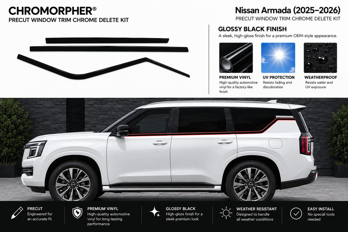 Nissan Armada (2025–2026) Precut Chrome Delete Kit - ChroMorpher