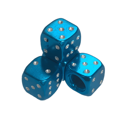 ChroMorpher Dice Aluminum Valve Caps (4x) - ChroMorpher