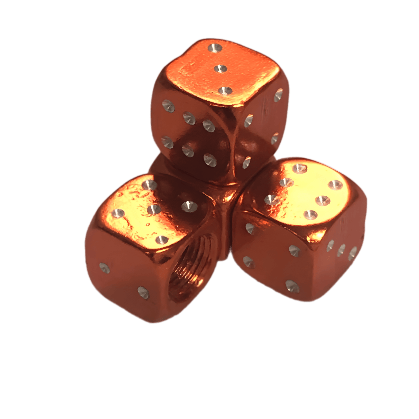 ChroMorpher Dice Aluminum Valve Caps (4x) - ChroMorpher