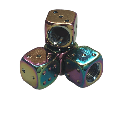 ChroMorpher Dice Aluminum Valve Caps (4x) - ChroMorpher