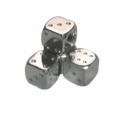 ChroMorpher Dice Aluminum Valve Caps (4x) - ChroMorpher