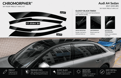 ChroMorpher Audi A4/S4 B9 Precut Chrome Delete Kit (2017–2025) - ChroMorpher