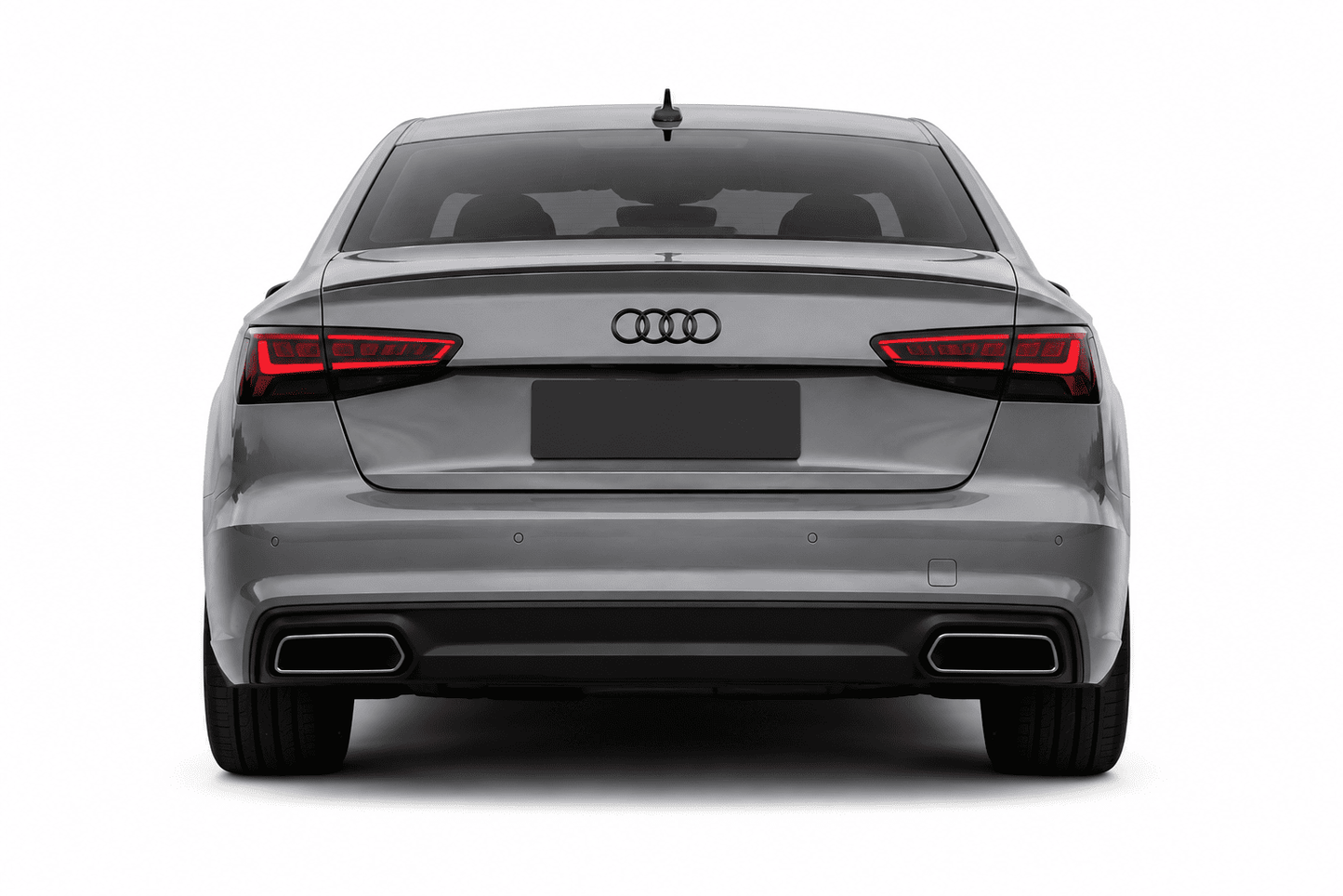 Audi A6 Black Optics Exhaust Trim Covers (2016–2018) - Stainless Steel