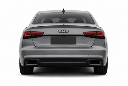 Audi A6 Black Optics Exhaust Trim Covers (2016–2018) - Stainless Steel