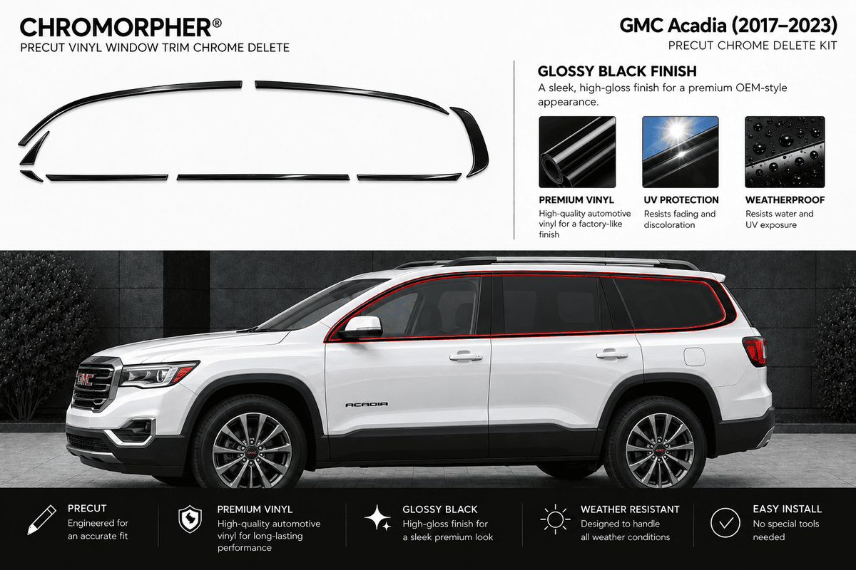 GMC Acadia (2017–2023) Precut Chrome Delete Kit