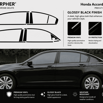 Honda Accord (2008–2012) Precut Chrome Delete Kit - alternate view