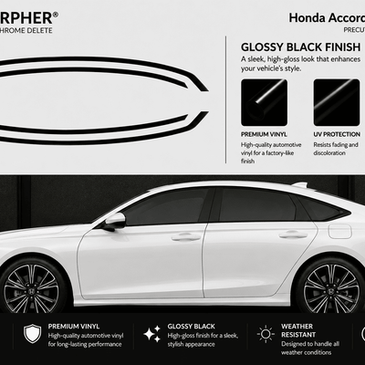 Honda Accord (2023–2026) Precut Chrome Delete Kit - alternate view