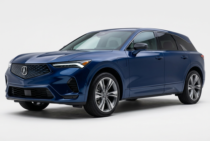 Acura ZDX (2024) shown from a front three-quarter angle on a light studio background.