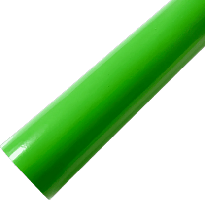 A single roll of ChroMorpher Green Gloss Vinyl showcasing its vibrant green color and high-gloss finish, perfect for creating bold, eye-catching designs on various surfaces.