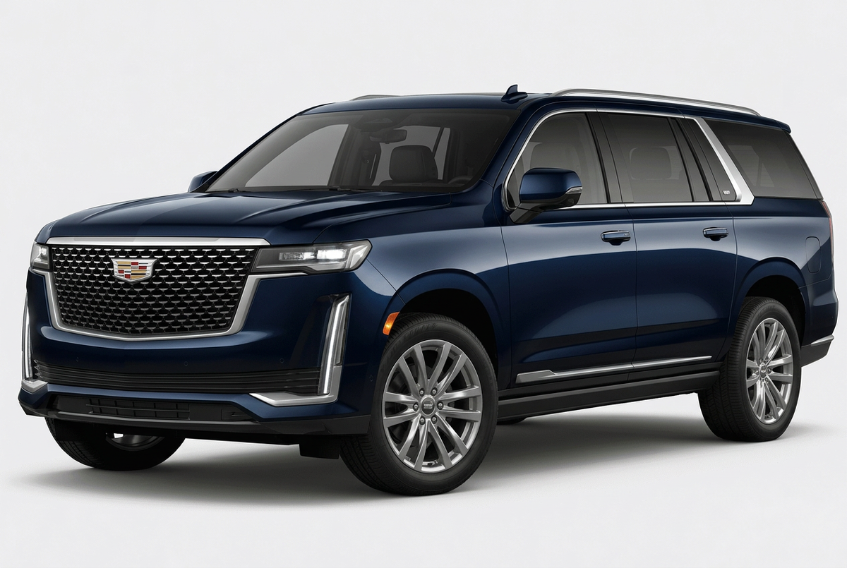 Cadillac Escalade ESV (2021–2024) shown from a front three-quarter angle on a light studio background.
