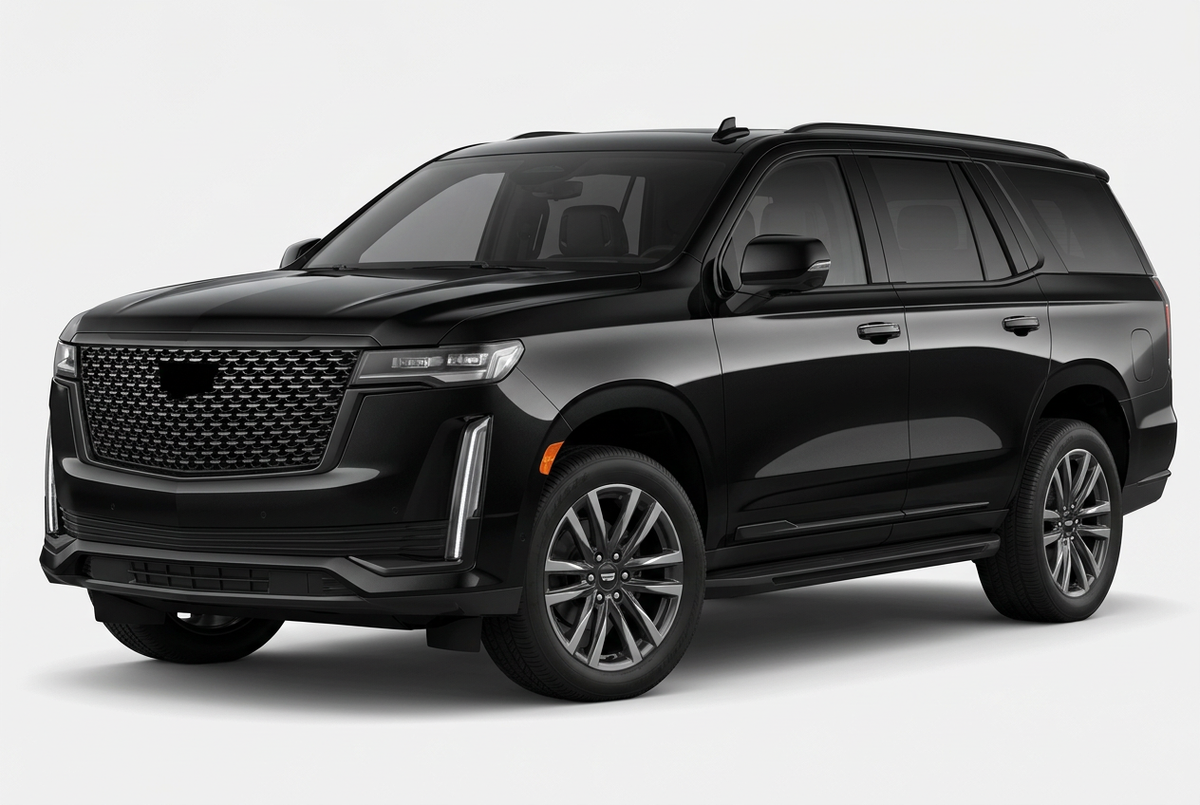 Cadillac Escalade (2021–2026) shown from a front three-quarter angle on a light studio background.