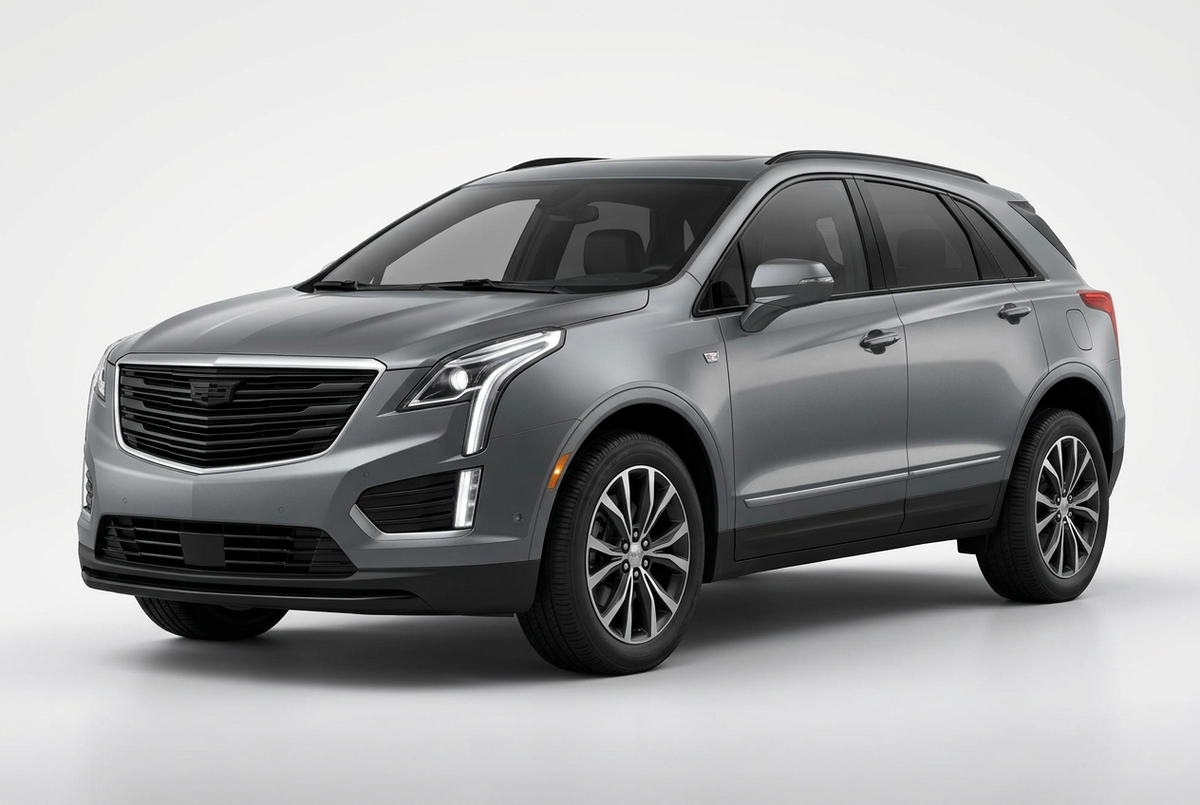Cadillac XT5 (2017–2026) shown from a front three-quarter angle on a light studio background.