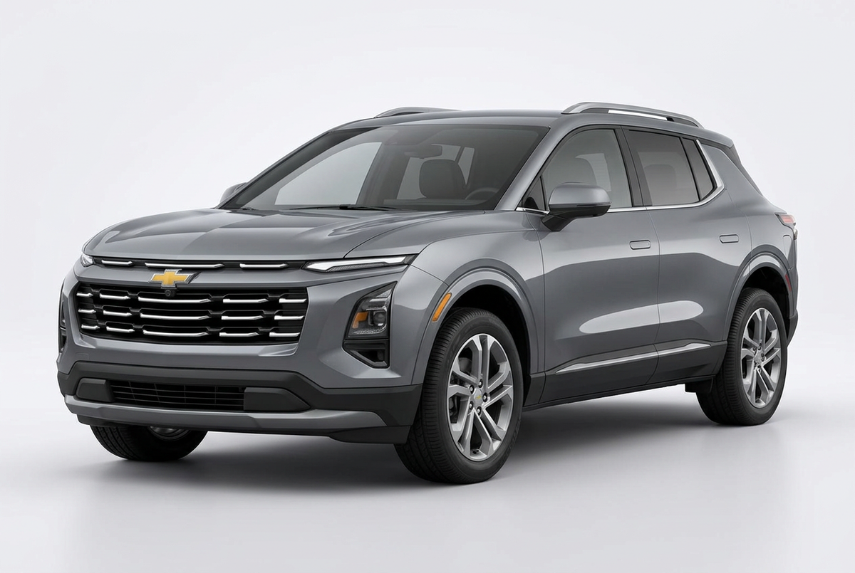 Chevrolet Equinox (2025–2027) shown from a front three-quarter angle on a light studio background.