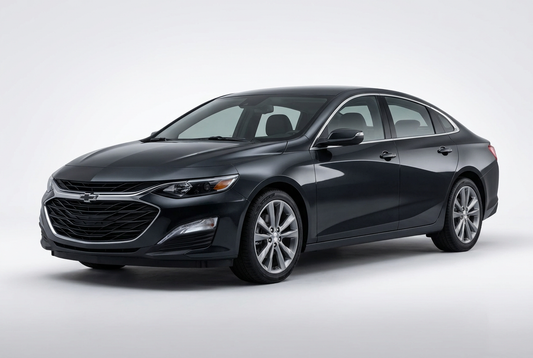 Chevrolet Malibu (2019–2025) shown from a front three-quarter angle on a light studio background.
