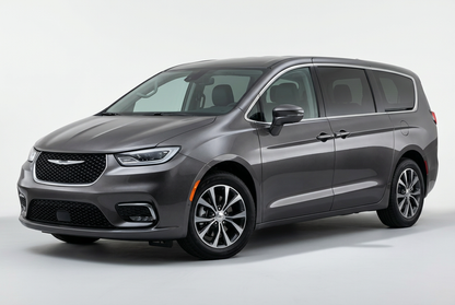Chrysler Voyager (2020–2025) shown from a front three-quarter angle on a light studio background.