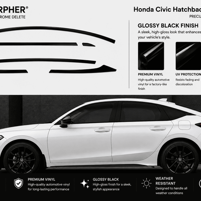 Honda Civic Hatchback (2022–2026) Precut Chrome Delete Kit - alternate view