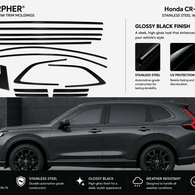 Honda CR-V (2023–2026) Stainless Steel Window Trim Moldings - alternate view
