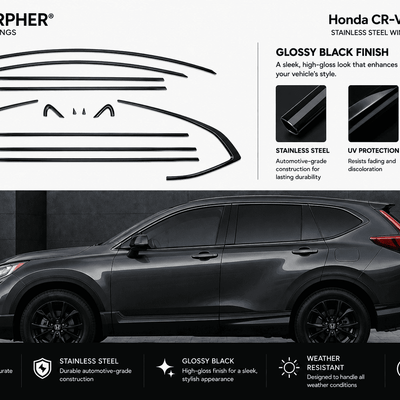 Honda CR-V (2017–2022) Stainless Steel Window Trim Moldings - alternate view