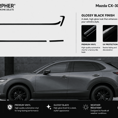 Mazda CX-30 (2020–2026) Precut Chrome Delete Kit