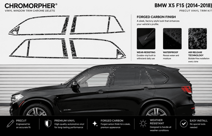 BMW X5 F15 (2014–2018) Complete Window Trim Chrome Delete Kit