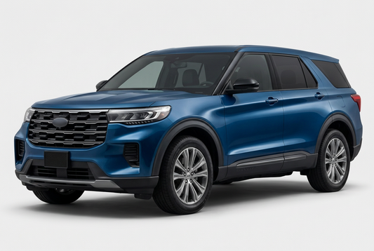 Ford Explorer (2020–2026) shown from a front three-quarter angle on a light studio background.