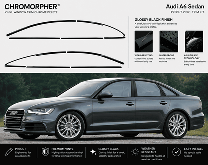 ChroMorpher Audi A6/S6 Sedan Chrome Delete Kits (2005–2025) - ChroMorpher
