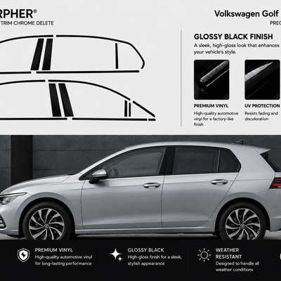 Volkswagen Golf (2021-2023) Precut Chrome Delete Kit - alternate view