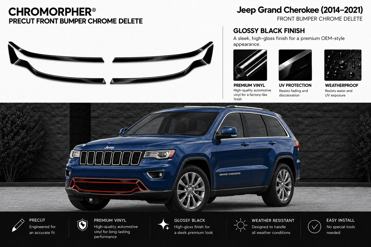 Jeep Grand Cherokee (2014–2021) Precut Chrome Delete Kit