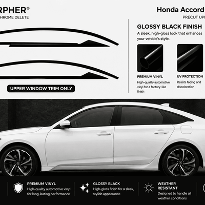 Honda Accord (2018–2022) Precut Chrome Delete Kit - alternate view