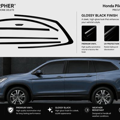 Honda Pilot (2016–2022) Precut Chrome Delete Kit - alternate view