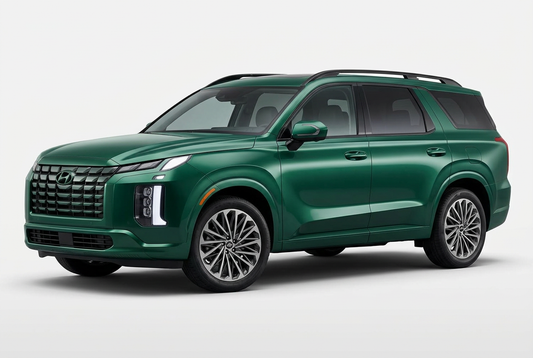 Hyundai Palisade (2026–2027) shown from a front three-quarter angle on a light studio background.