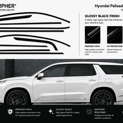 Hyundai Palisade (2020–2025) Precut Chrome Delete Kit - alternate view