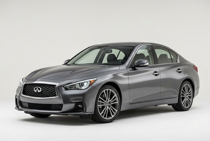 Infiniti Q50 (2018–2024) shown from a front three-quarter angle on a light studio background.