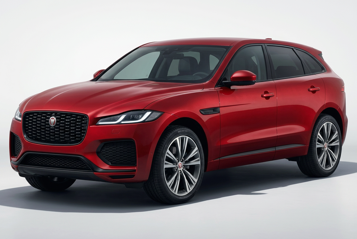 Jaguar F-Pace (2017–2025) shown from a front three-quarter angle on a light studio background.