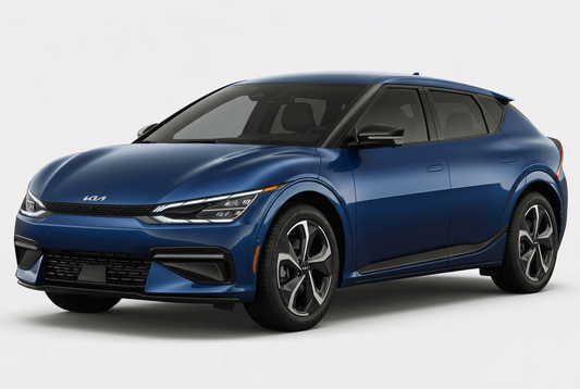 Kia EV6 (2022–2026) shown from a front three-quarter angle on a light studio background.
