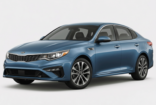 Kia Optima (2016–2020) shown from a front three-quarter angle on a light studio background.