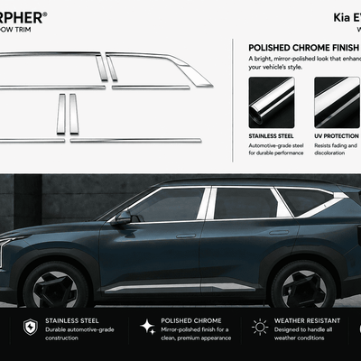 Kia EV5 (2025–2026) Stainless Steel Window Trim Moldings - alternate view